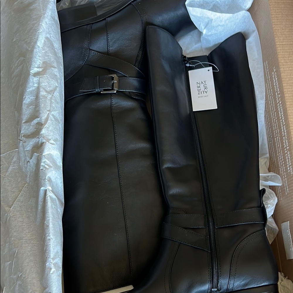 Rena Black Wide Calf Women's Boots